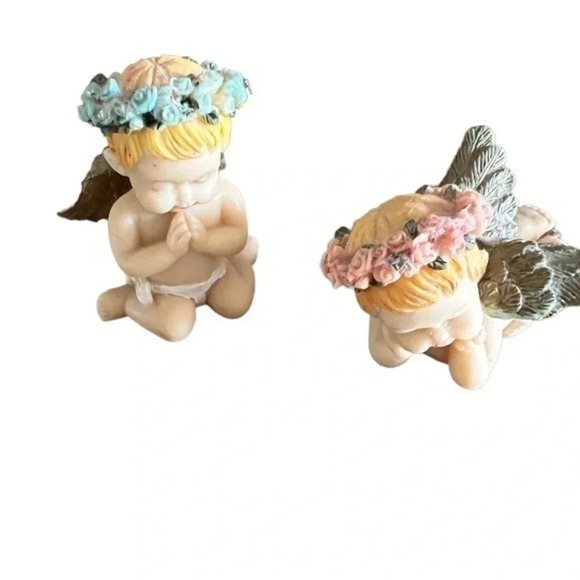 Four Sweet Little‎ Cherub Angels Vintage - Picture 2 of 3